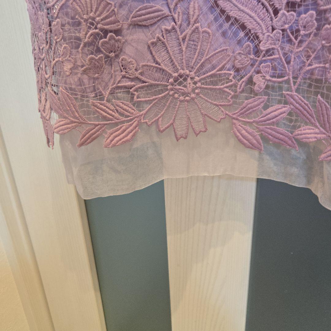 ADORE パープル レースワンピース　クリスマス　パープルピンク　上品