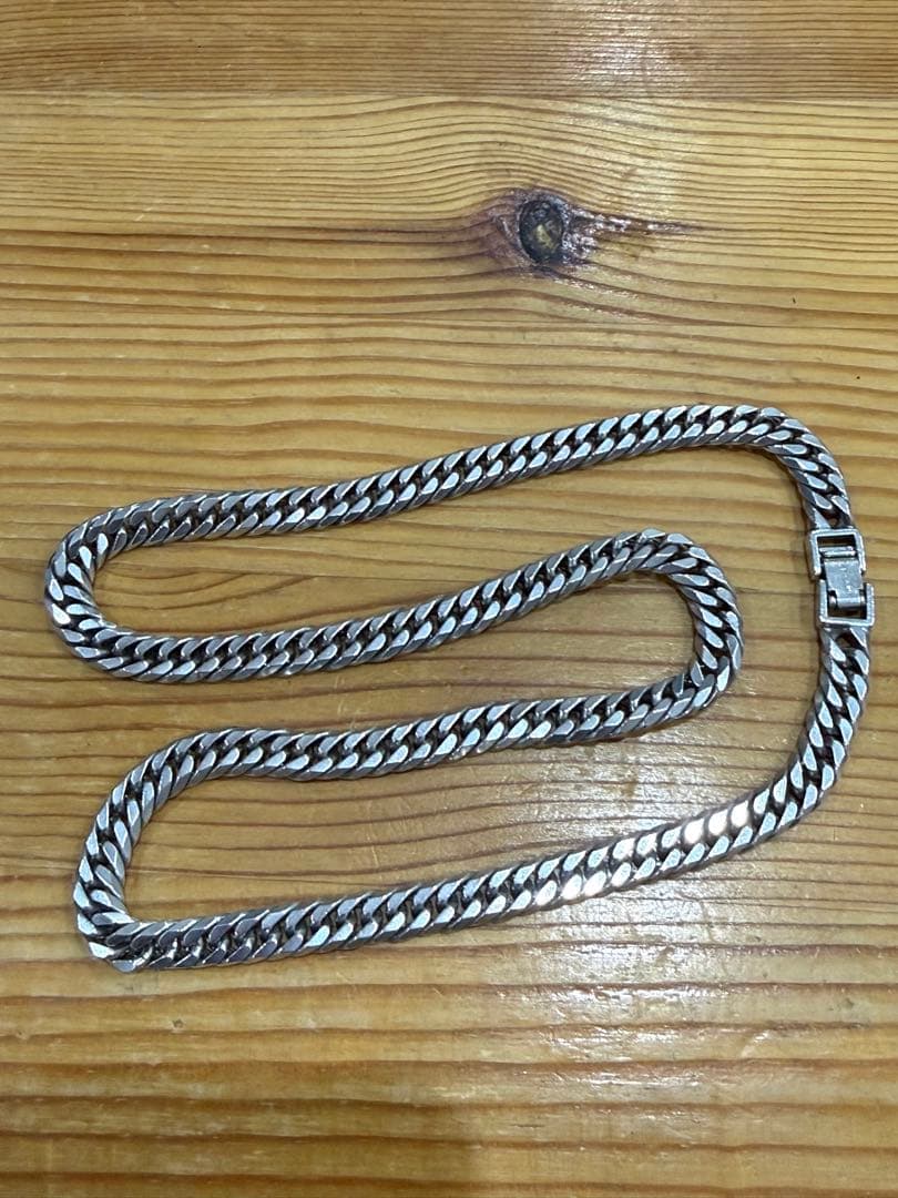 シルバー925 6面Ｗ喜平ネックレス 60cm 100g