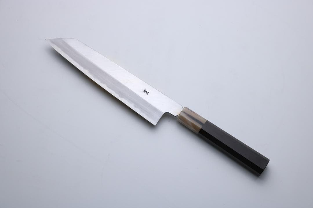 田中義一作 切付牛刀 包丁 青一 堺打刃物 黒檀柄 210mm 箱無し