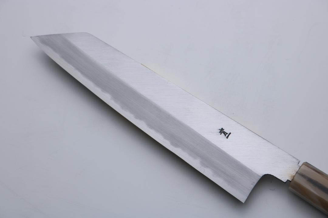 田中義一作 切付牛刀 包丁 青一 堺打刃物 黒檀柄 210mm 箱無し