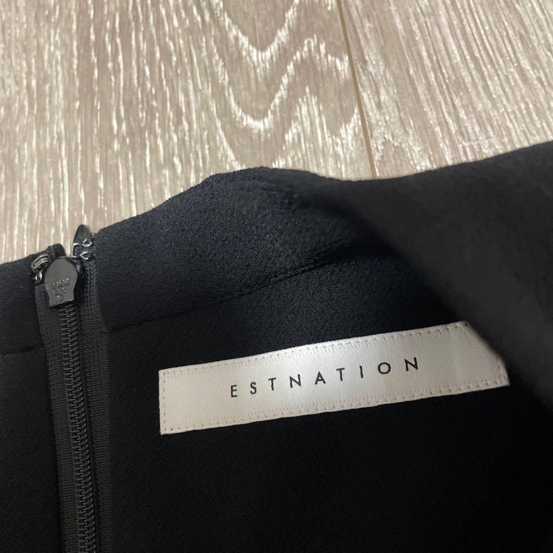 ESTNATION ブラック ノースリーブ オールインワン美品