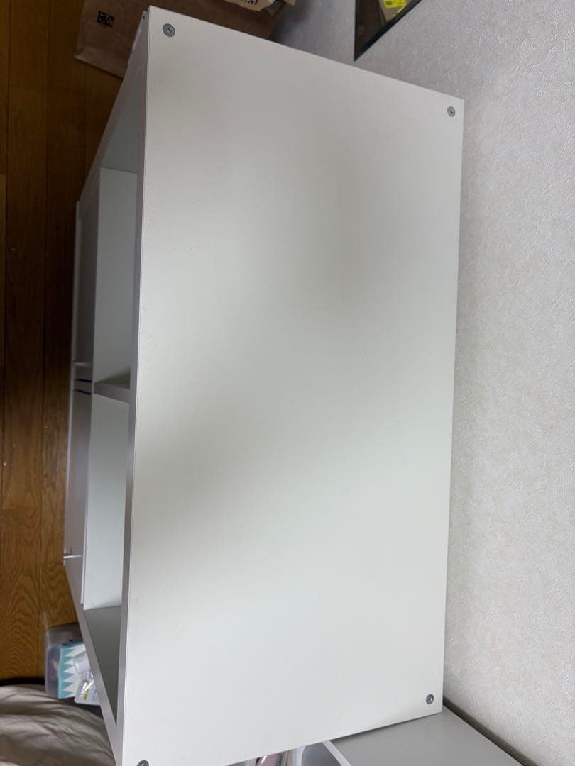 カラックス　IKEA ラック　棚　本棚　白　扉付き