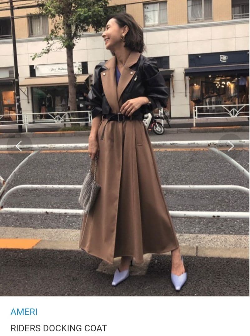 AMERI トレンチ　コート　ロング　春　秋