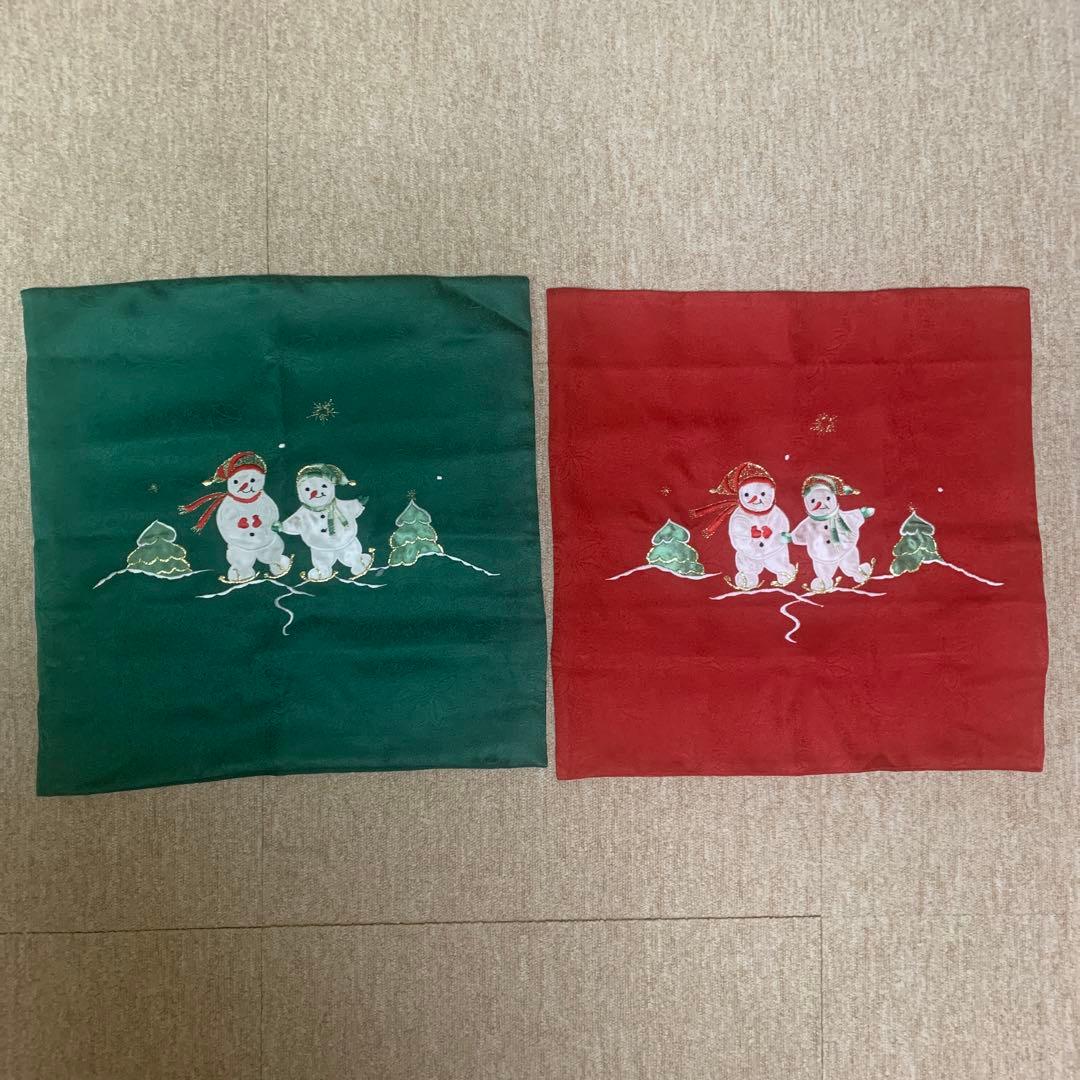 クッションカバー クリスマス 刺繍