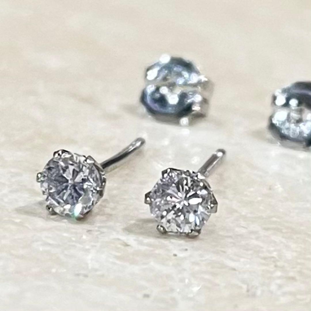 プラチナ900 天然ダイアモンド　ピアス　専用です