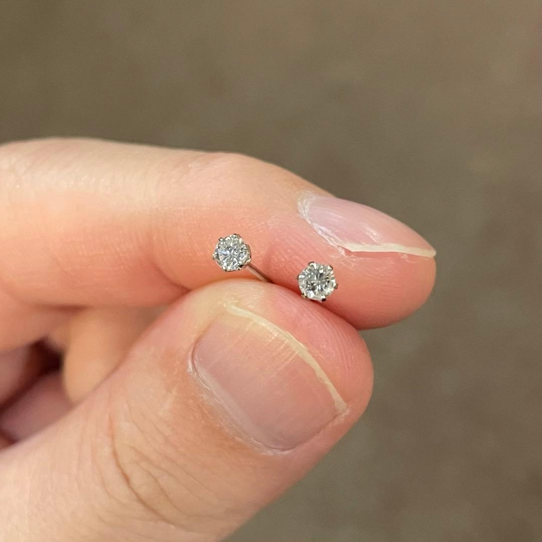 プラチナ900 天然ダイアモンド　ピアス　専用です
