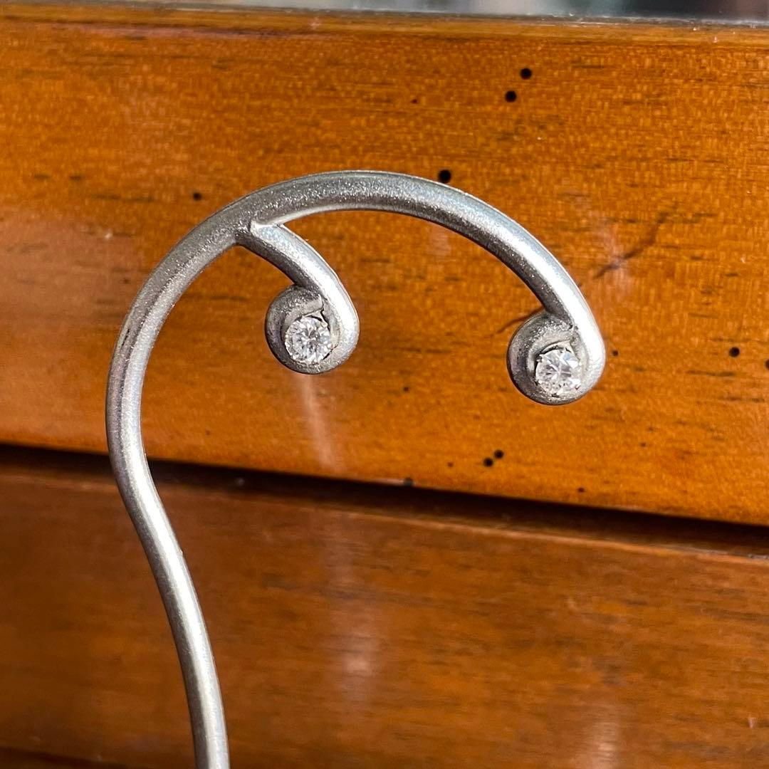 プラチナ900 天然ダイアモンド　ピアス　専用です
