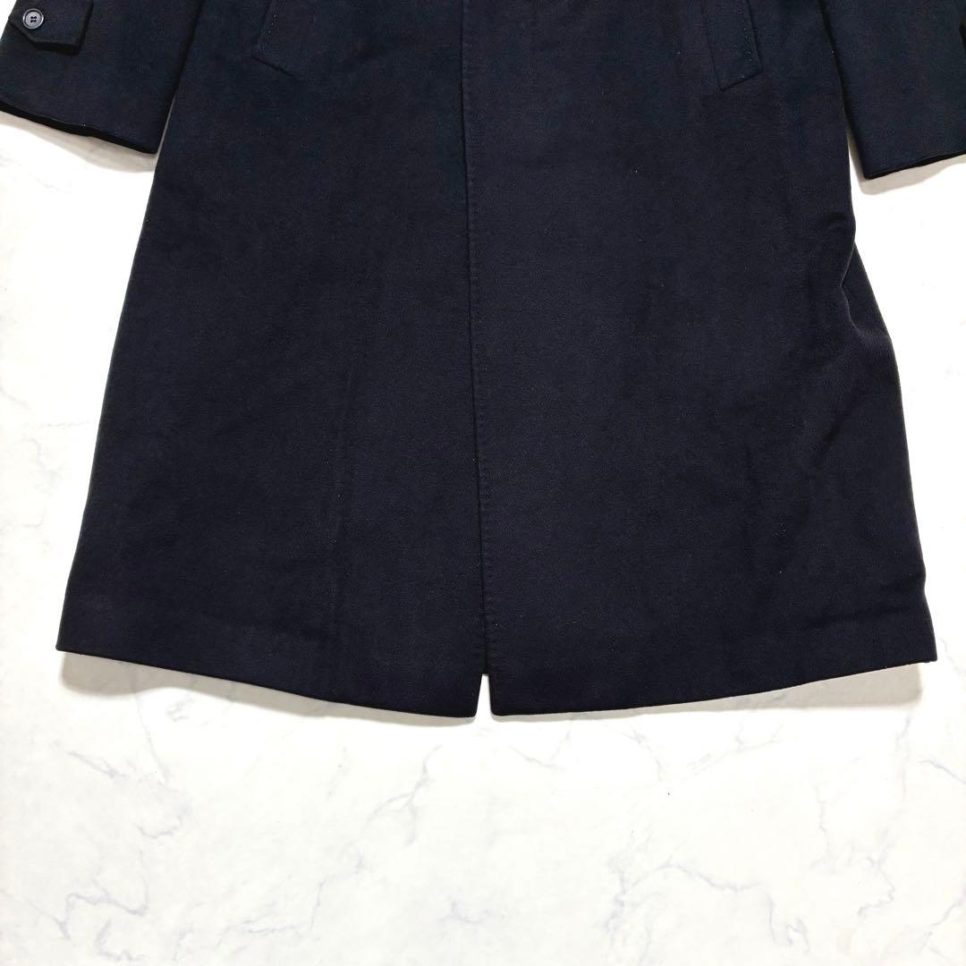 美品✨ピュアカシミヤ100% マキシ丈 ロングコート (52) XL 濃紺