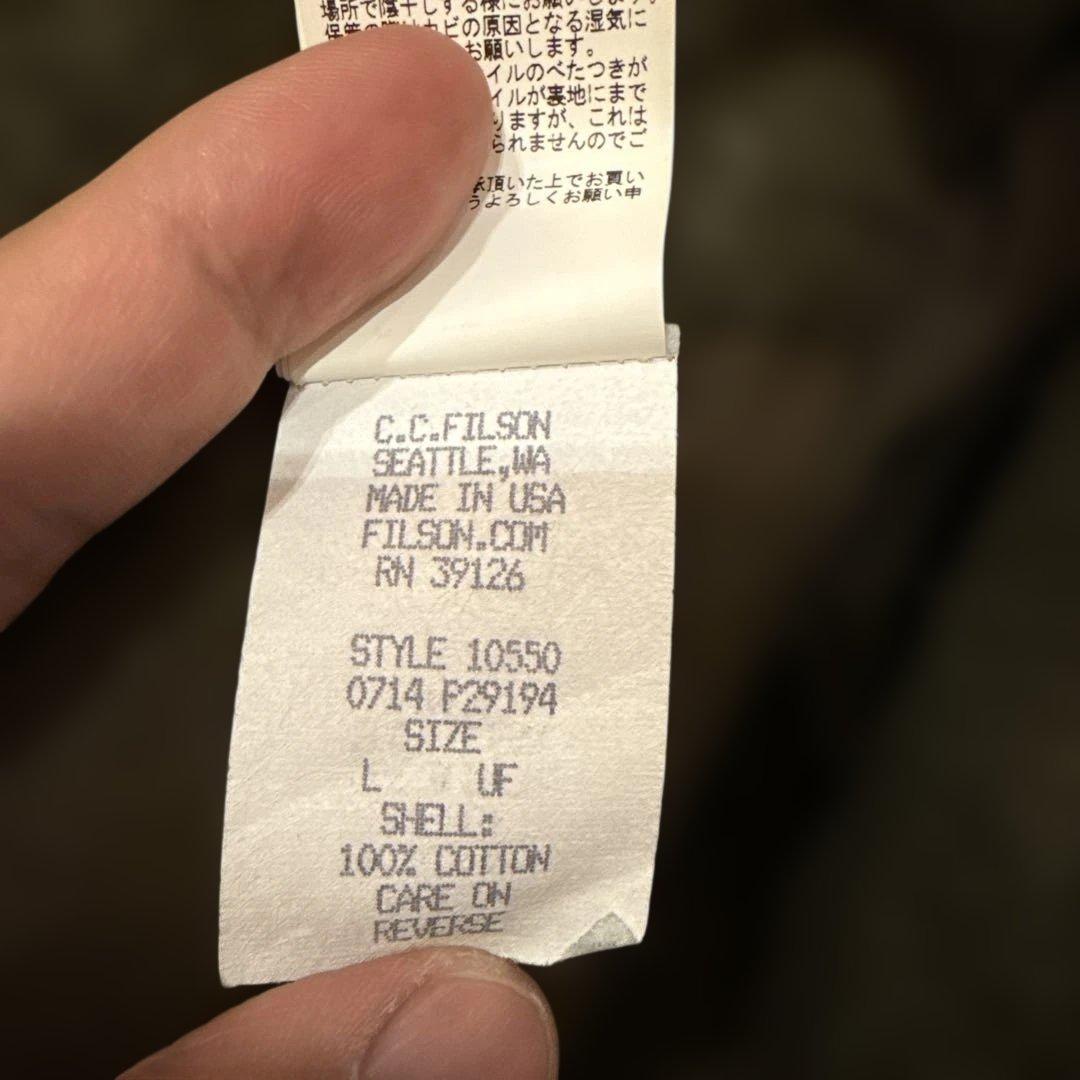 C.C. Filson ナイジェルケーボン　フード付きジャケット Lサイズ