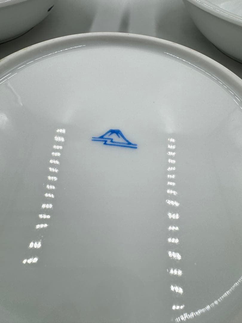 オールド深川製磁　耳付楕円　ぶどう絵皿　5枚組