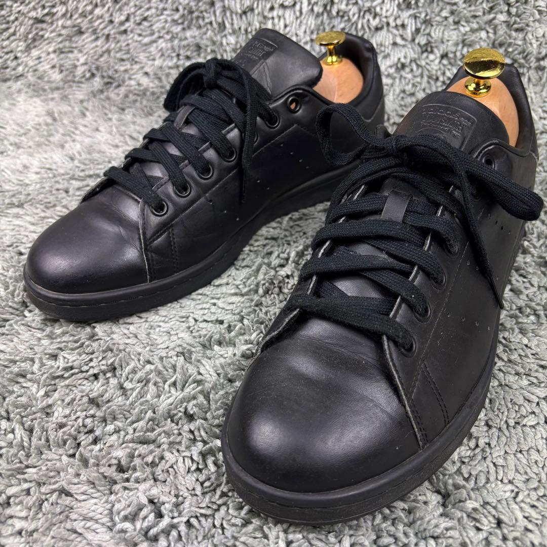 ☆美品☆【アディダス】スタンスミス (27.5) オールブラック　レザー