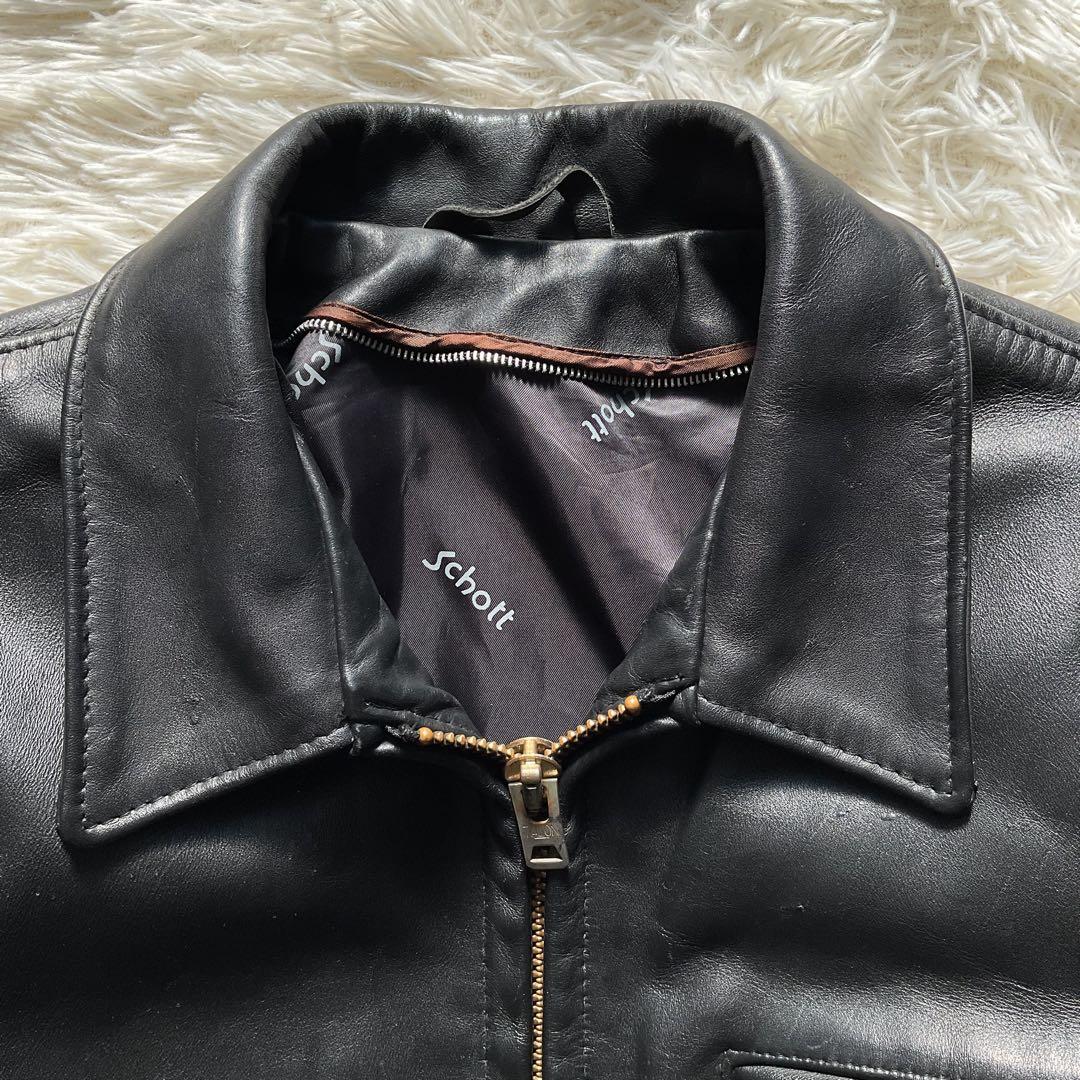 美品✨schott 642 レザージャケット　シングルライダース　牛革　40 黒