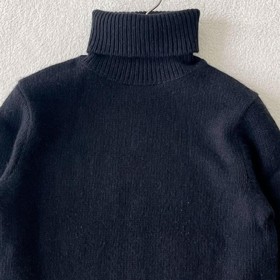 ラルフローレン タートルネックニット カシミヤ×羊毛 黒 ブラック サイズL