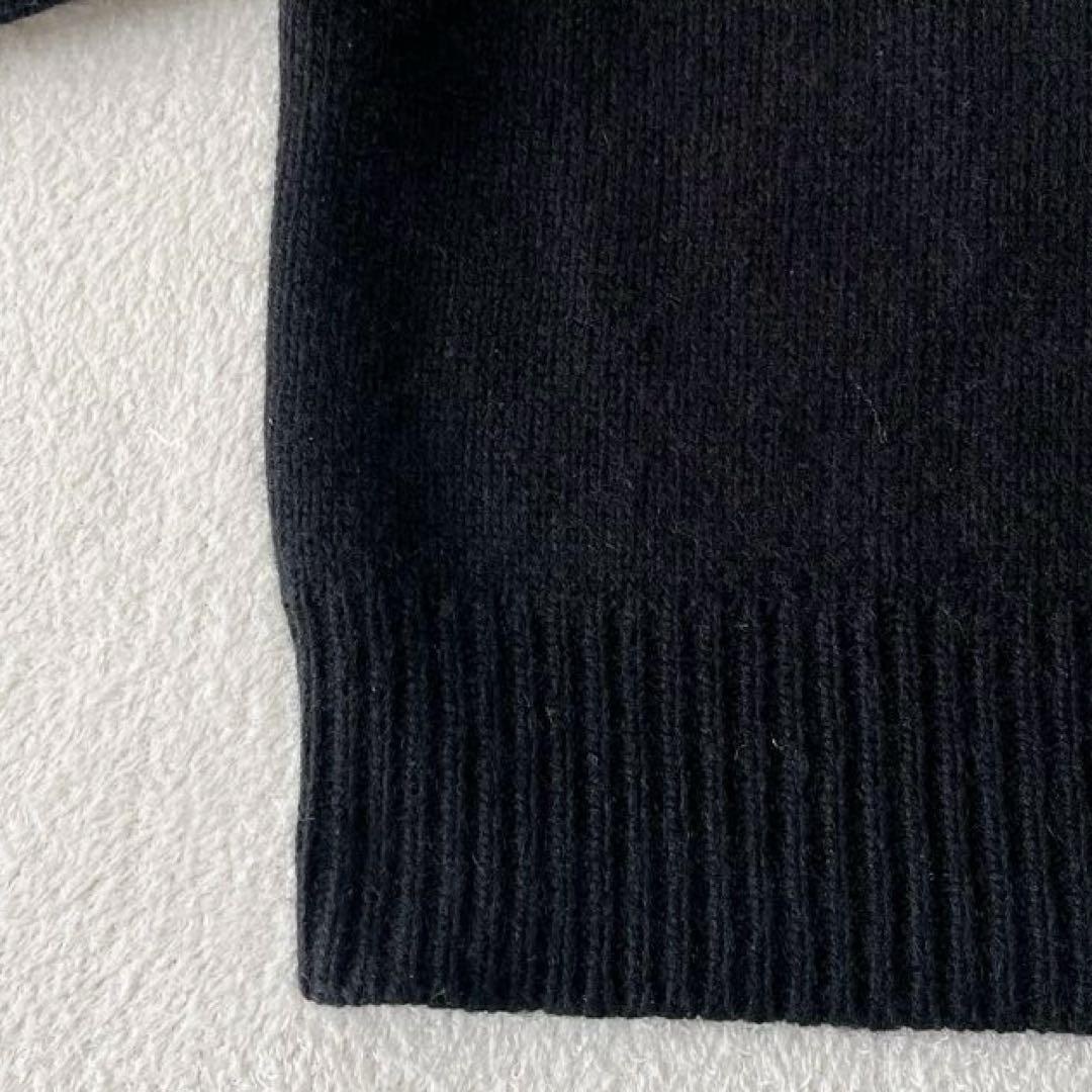 ラルフローレン タートルネックニット カシミヤ×羊毛 黒 ブラック サイズL