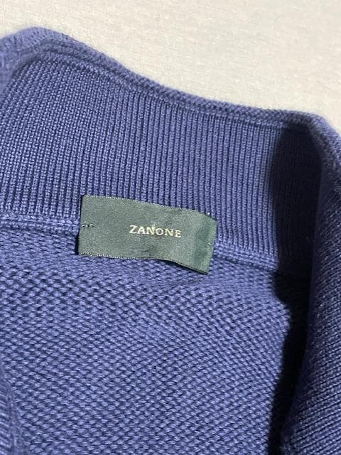 新品訳有48 ZANONE CHIOTO ネイビー コットン100%