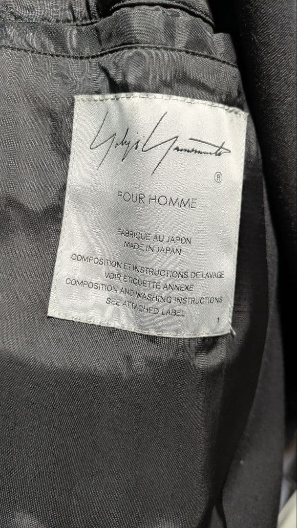 yohji yamamoto pour homme 片袖マントコート