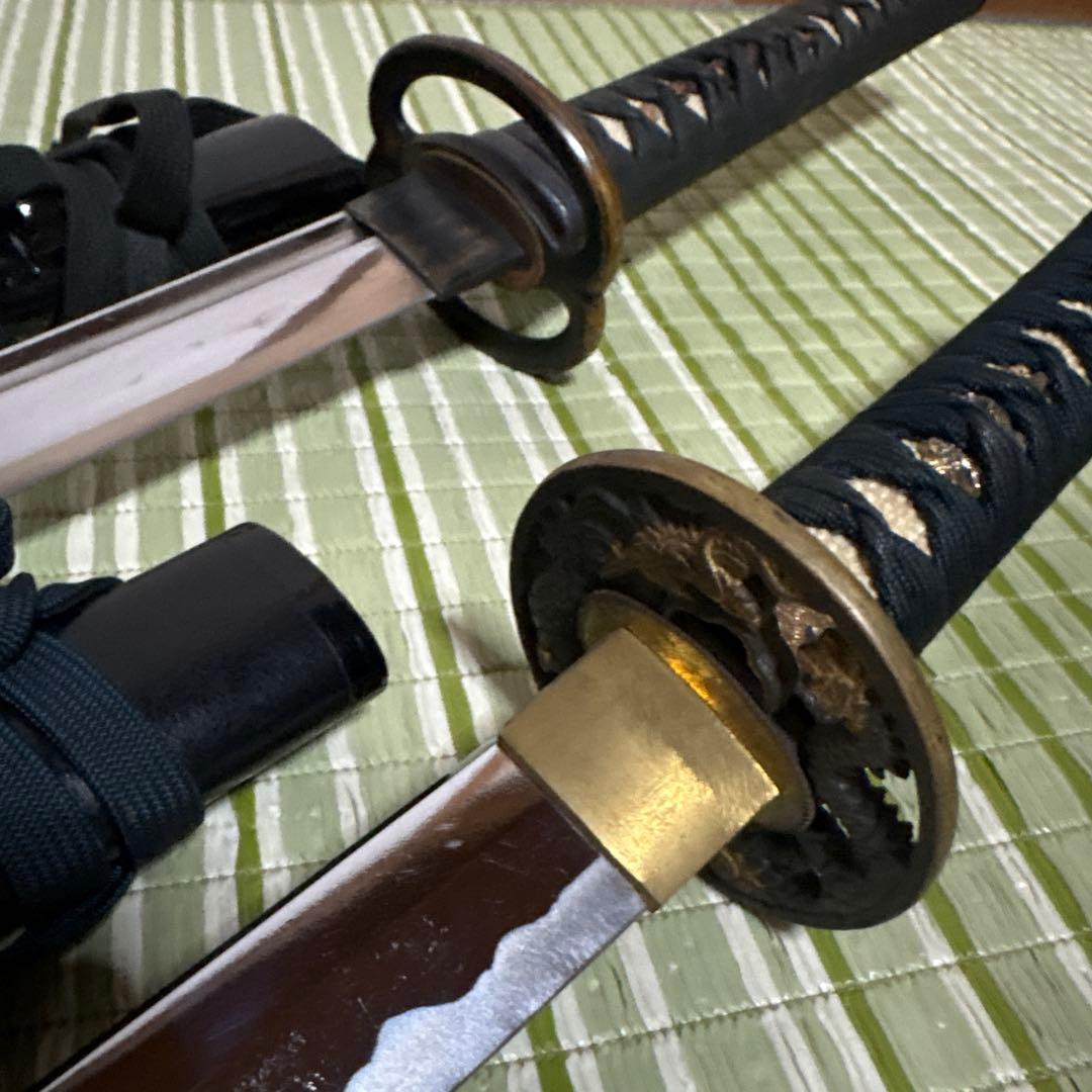 模造刀　模擬刀　武士　侍　伝統工芸　剣　ソード　太刀　小太刀　鞘　2本