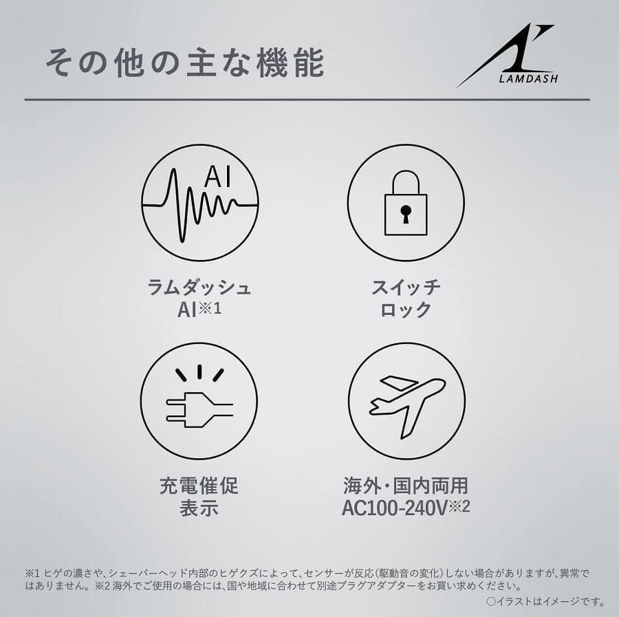 パナソニックラムダッシュ 3枚刃 電動 髭剃り メンズ ES-L320W-W 白