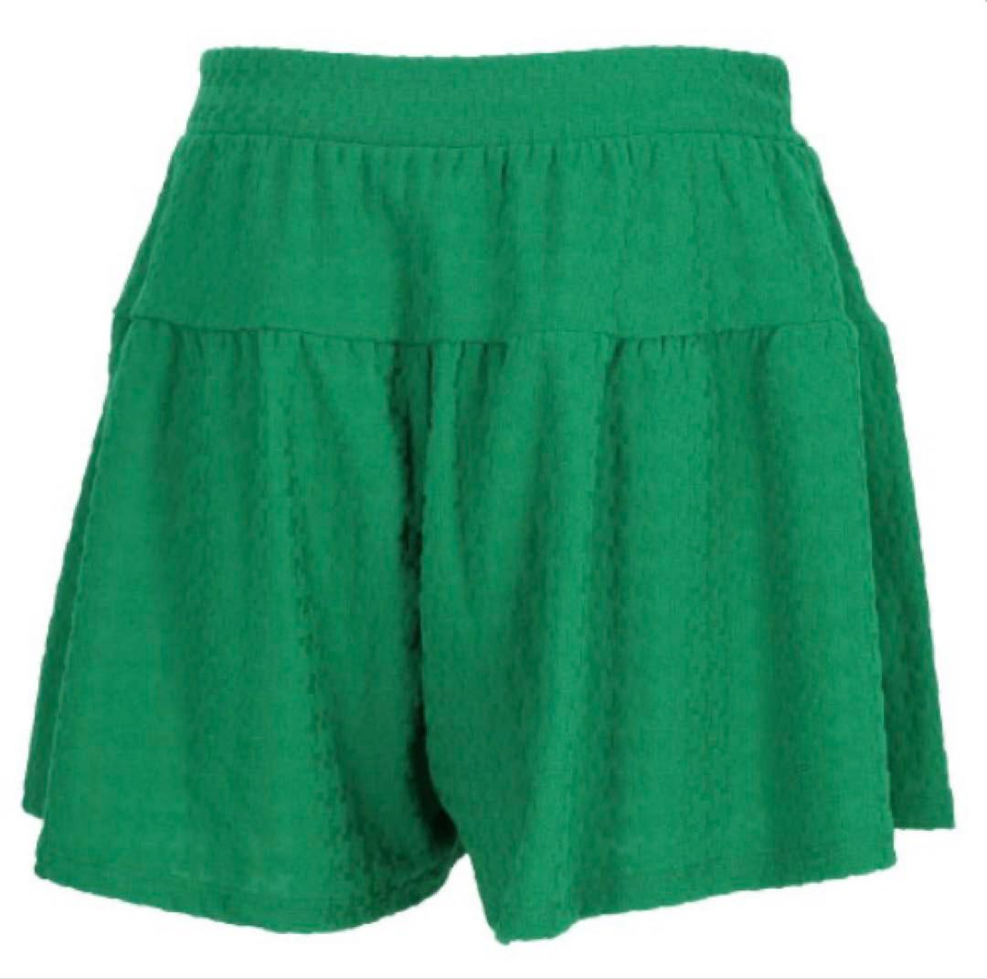 No.248 FILA パイル千鳥柄フェミニンキュロット☆green☆