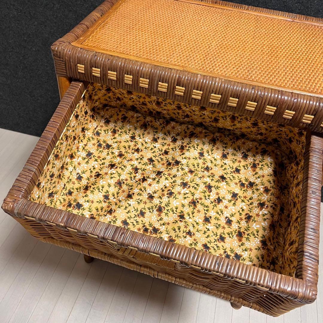 kazama ラタン　籐　ラタンラック　収納ラック　引き出し　3段　インドネシア