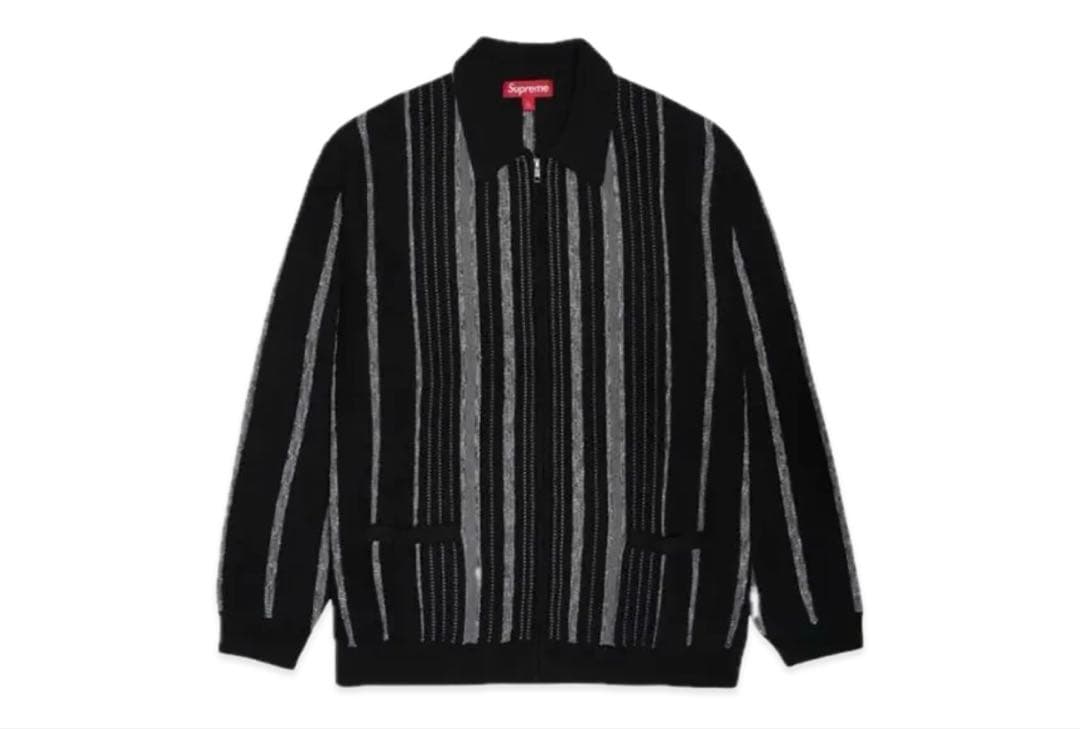 トップス Supreme Speckle Stripe Zip Up Cardigan