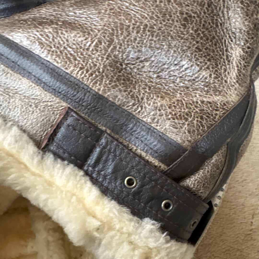 タグ有AVIREX USA ジャケット　98000円　ボア襟付きレザージャケット