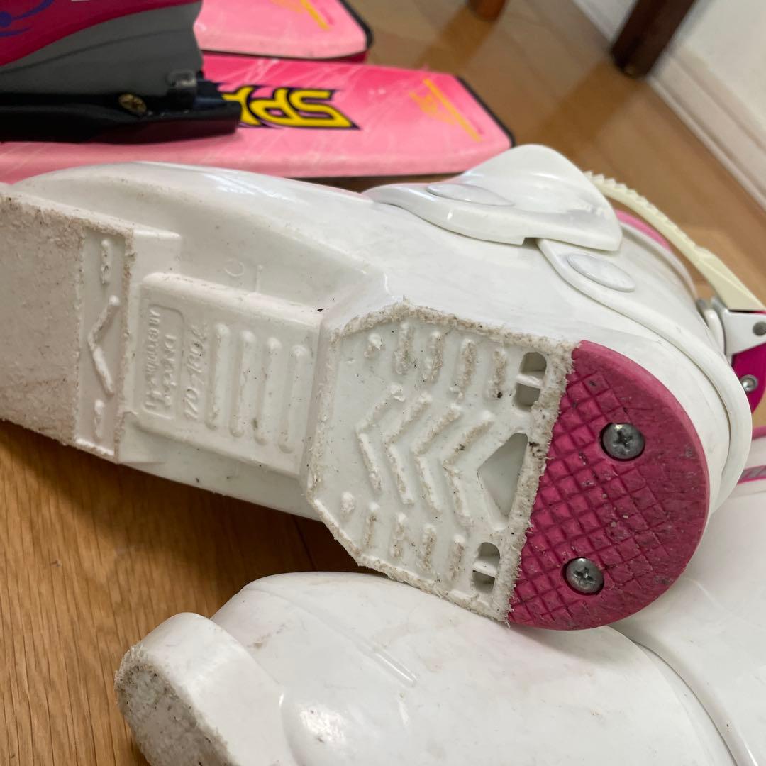 スキー板 ブーツ2足　ストック 4点セット　サイズ90