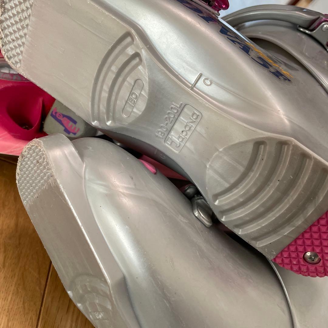 スキー板 ブーツ2足　ストック 4点セット　サイズ90