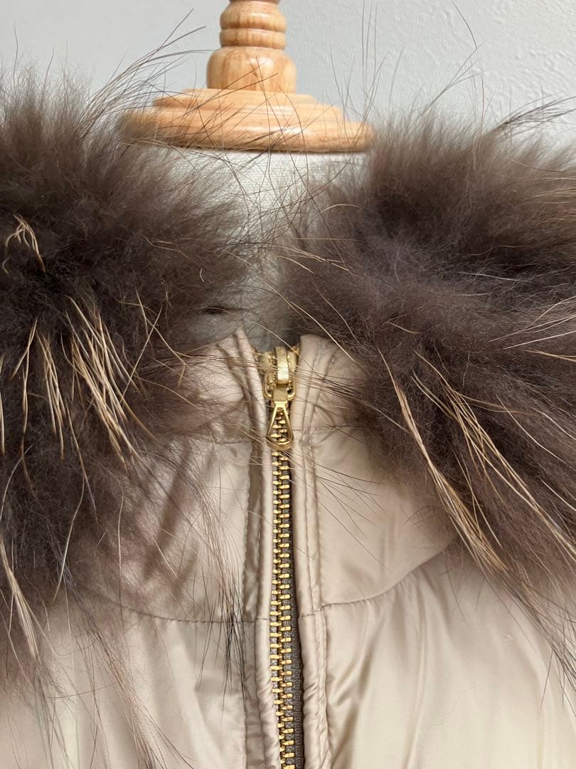 ★ ナノユニバース 西川ダウン リアルファー付 ロング ダウンジャケット