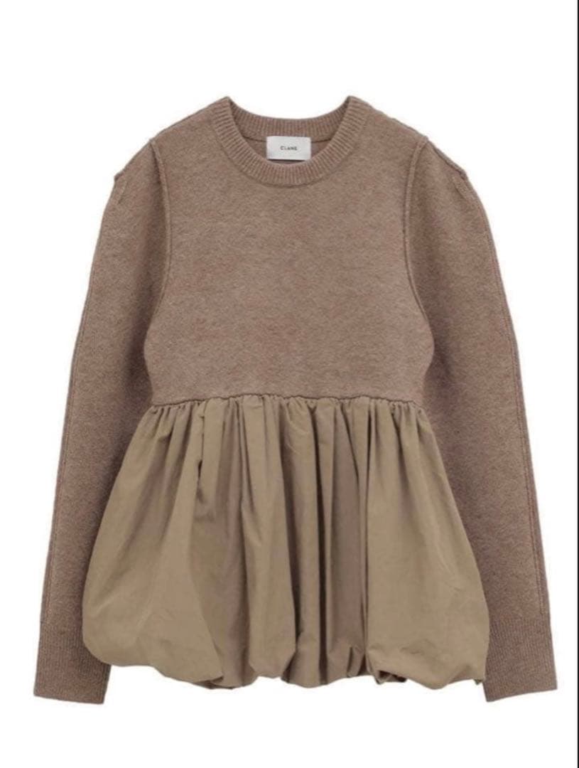 CLANE DOCKING POWERSHOULDER KNIT TOPSニット