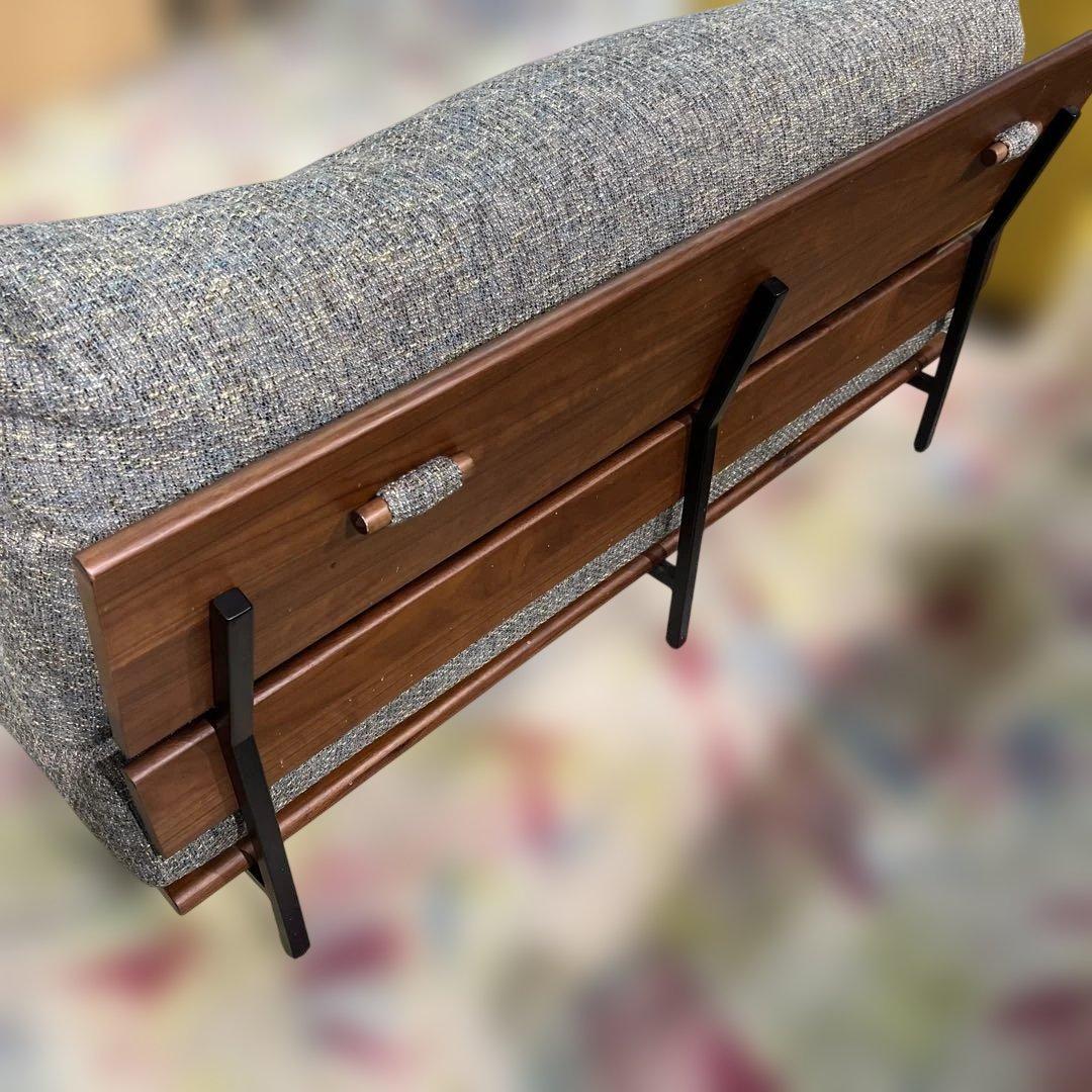 【シギヤマ】組替可能カウチソファ◆ウォールナット◇ちょい訳有品