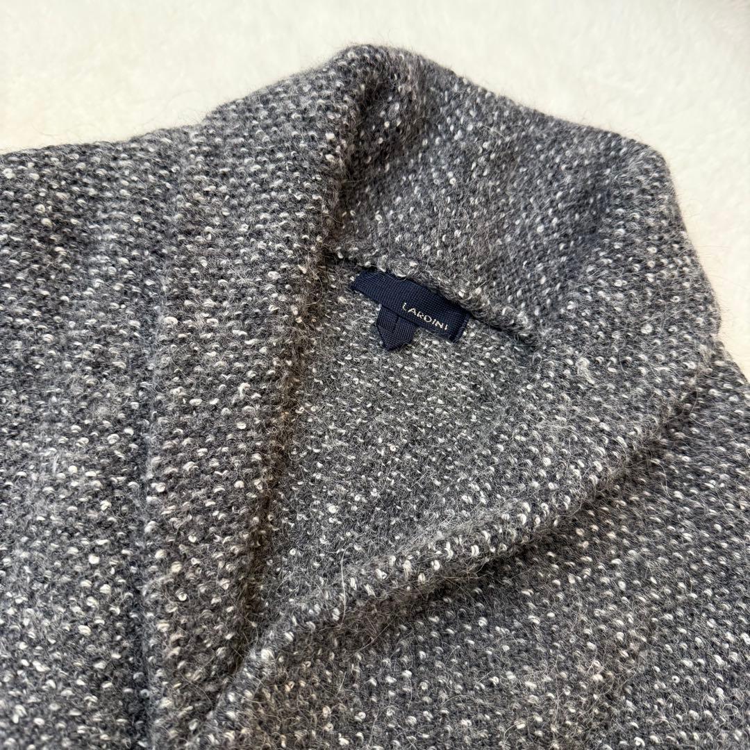 LARDINI ショールカラー アルパカブランド　ニットコート 44