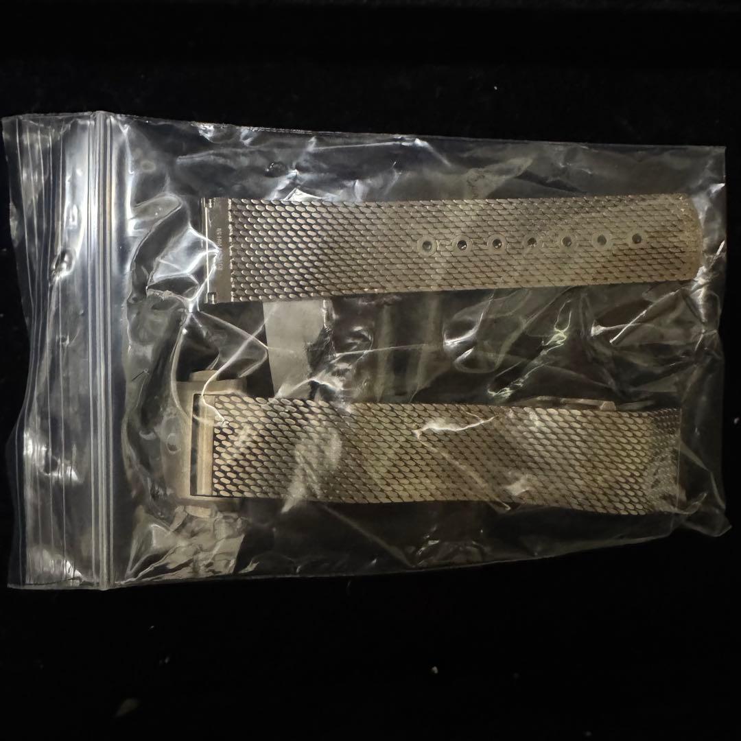 OMEGAオメガ純正ツーピース ストラッ﻿プ ステンレス製メッシュブレスレッ﻿ト
