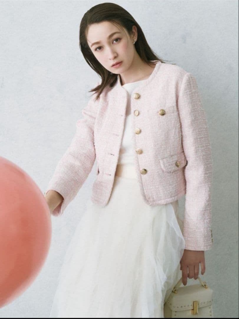 (限定セール中！)セルフォード　パイピングシャートジャケット　ピンク