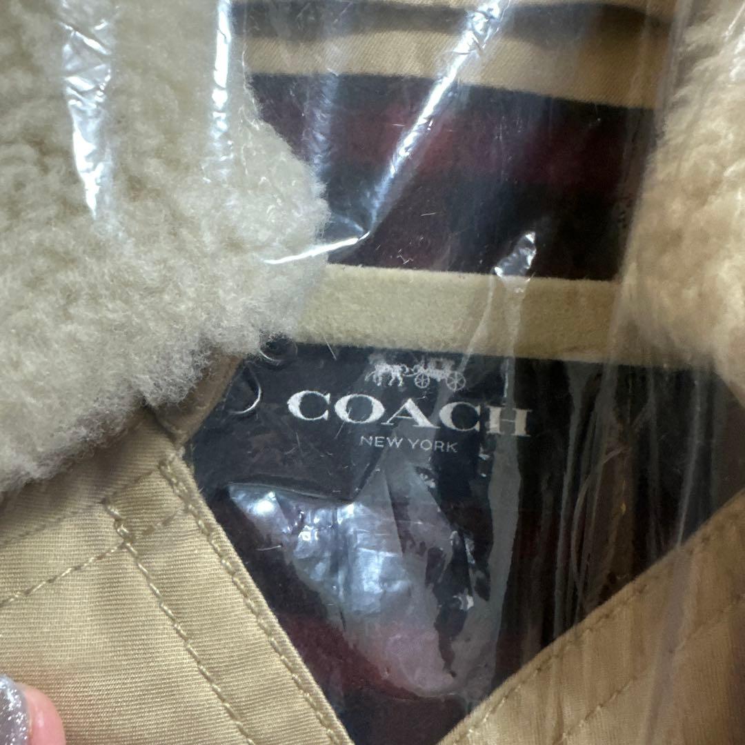 COACH ベージュ ファー付きトレンチコート