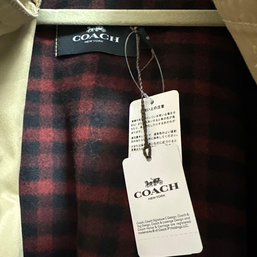COACH ベージュ ファー付きトレンチコート