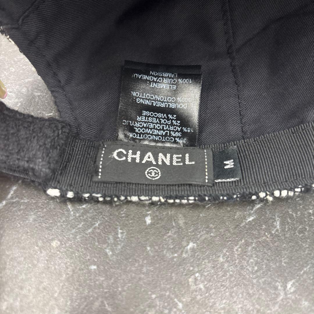 CHANEL ツィードキャプ帽