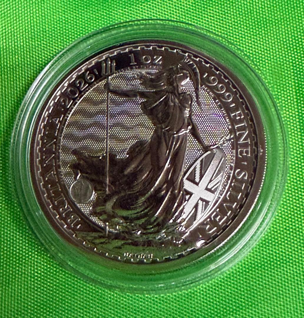 ブリタニア銀貨 2026年 1オンス 999純銀　保証書付きクリアケース付き