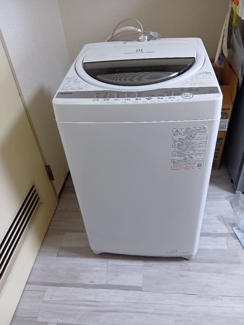 東芝 洗濯機　6kg　2021年製 　 AW-6G9(ｗ）