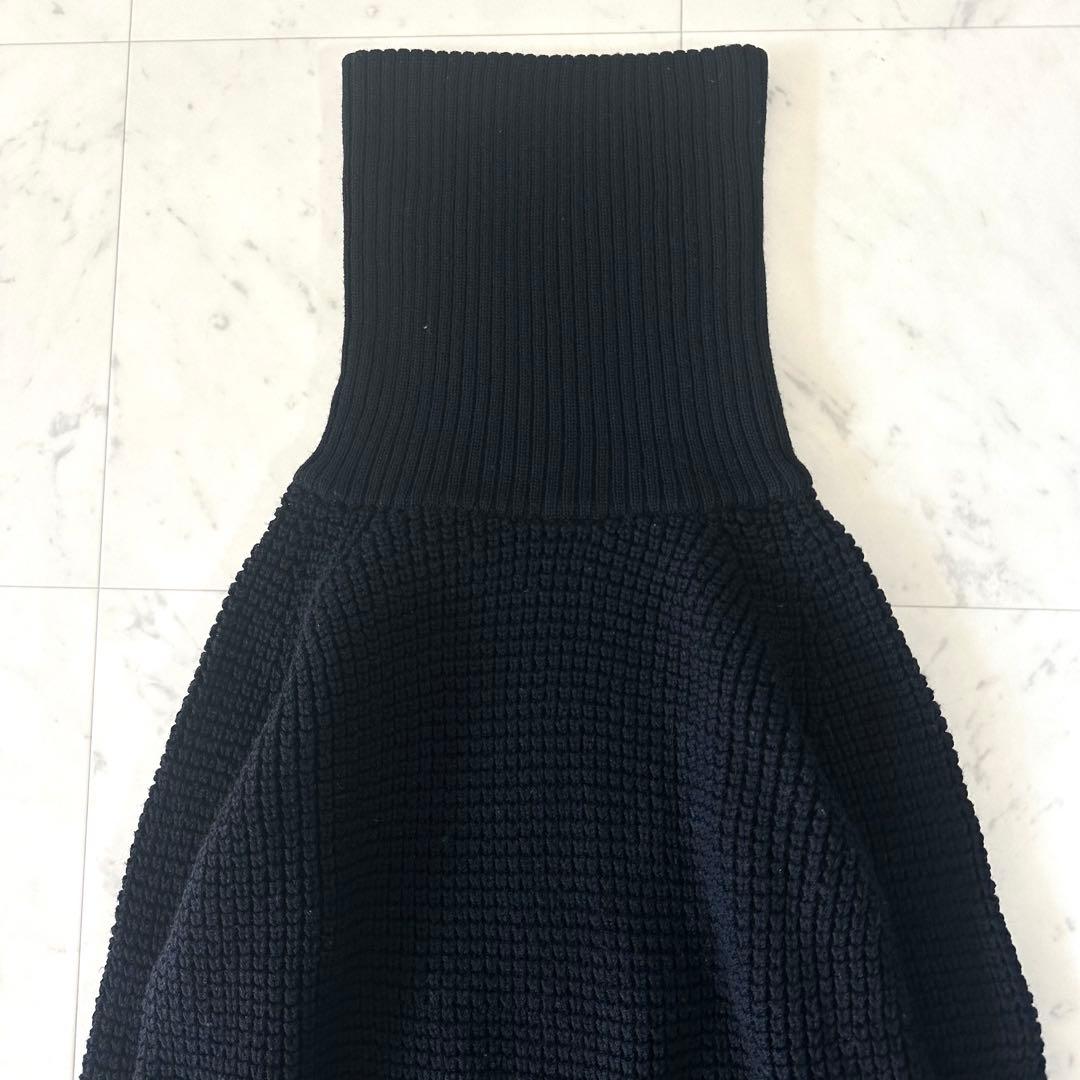 美品♪ドゥーズィエムクラス ワッフル編みタートルネックニット 黒 ブラック
