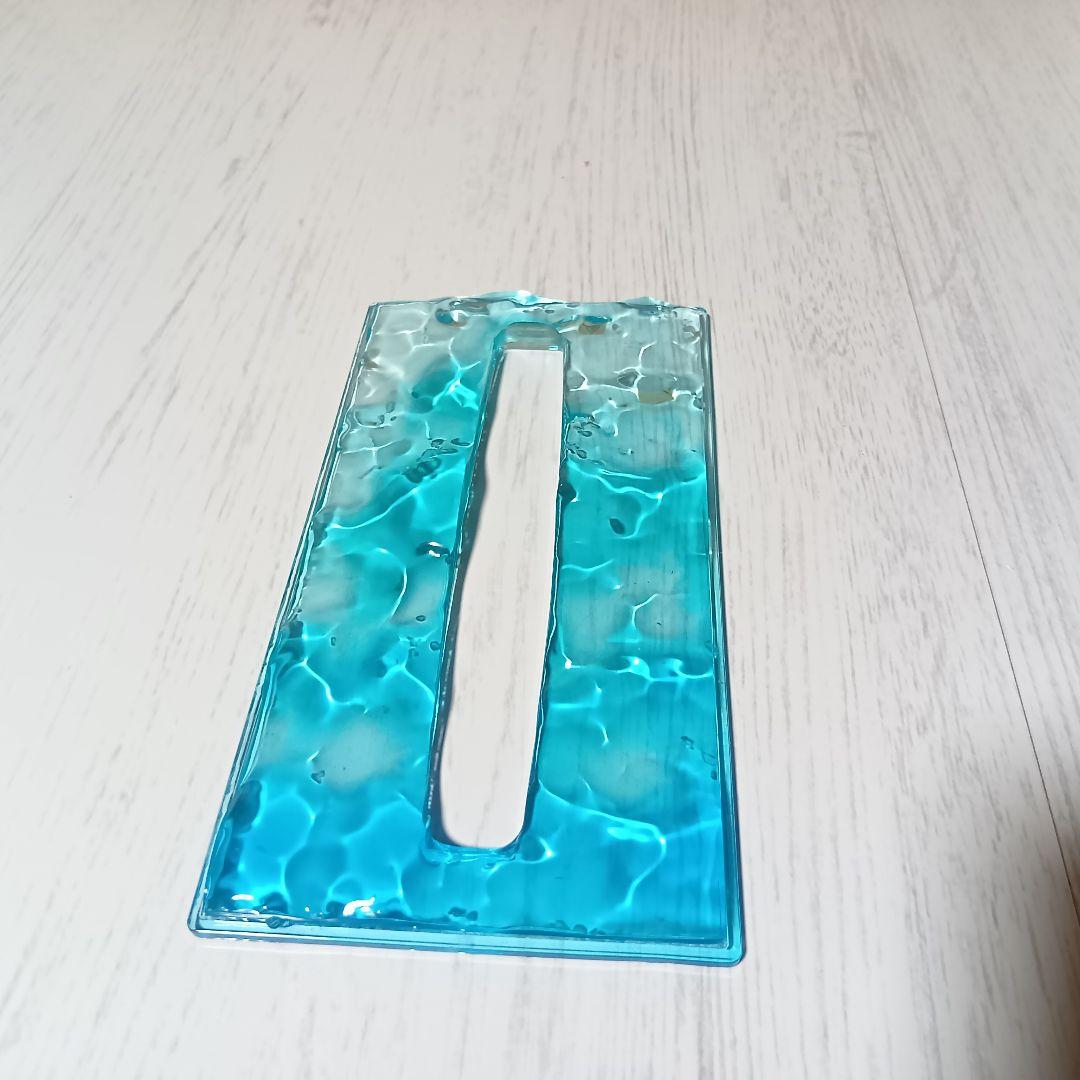 【1221】オーシャンアート　立体波紋　ウッドレジン　ティッシュケース　海雑貨