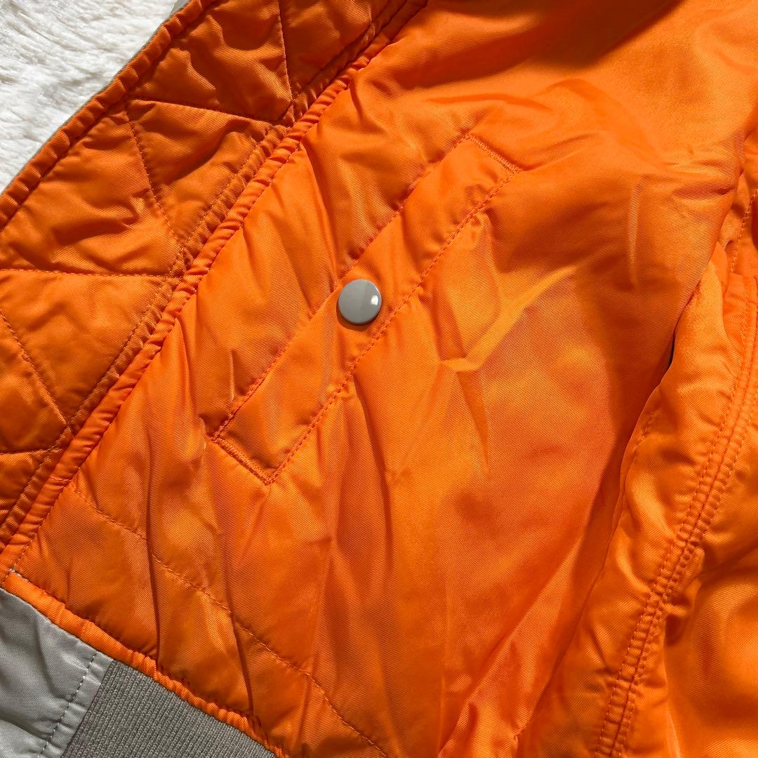 【美品】ALPHA MA-1 フライトジャケット シルバー M 短丈