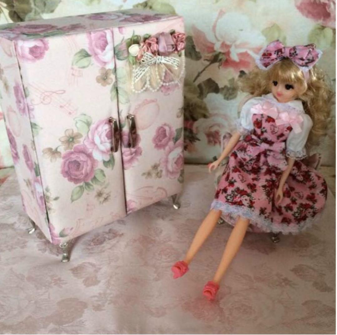 新品☆猫脚クローゼット&ドレッサー型ジュエリーBOX ドールハウス インテリア