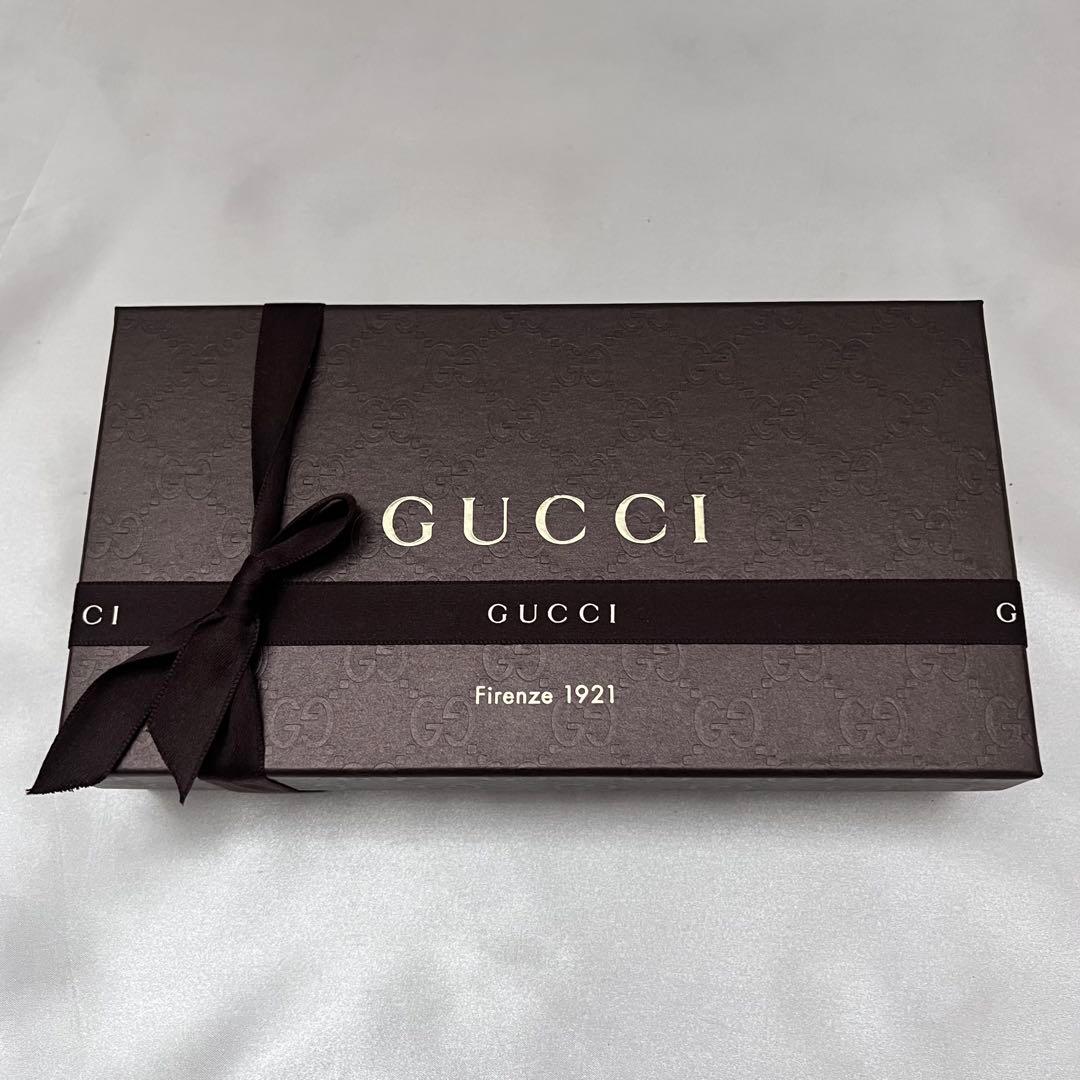 ◇箱付き極美品◇グッチ シマレザー ラウンドジップ長財布　ブラック　307987