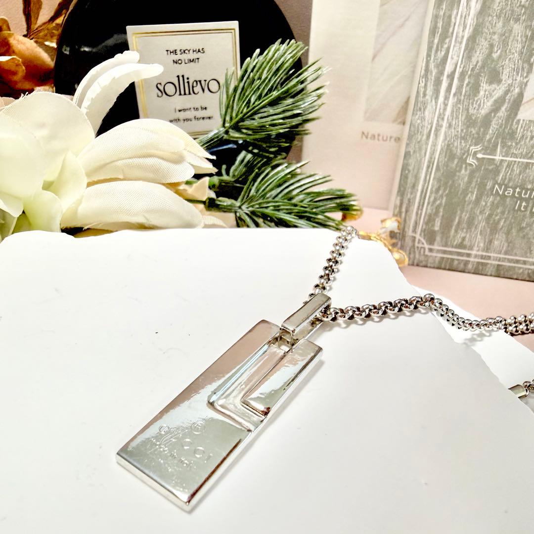 極美品 GUCCI グッチ シルバー 925 プレート Gロゴ ネックレス