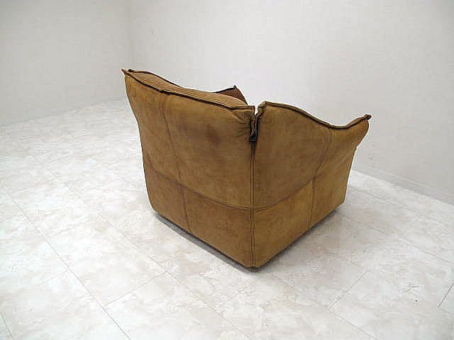 希少品ヴィンテージ　フランス　ジェラール・ゲルモンプレ　総革ソファ 本革1人掛け