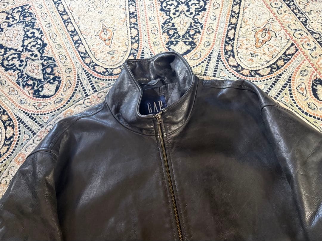 【希少】OLD GAP 黒 レザージャケット XL