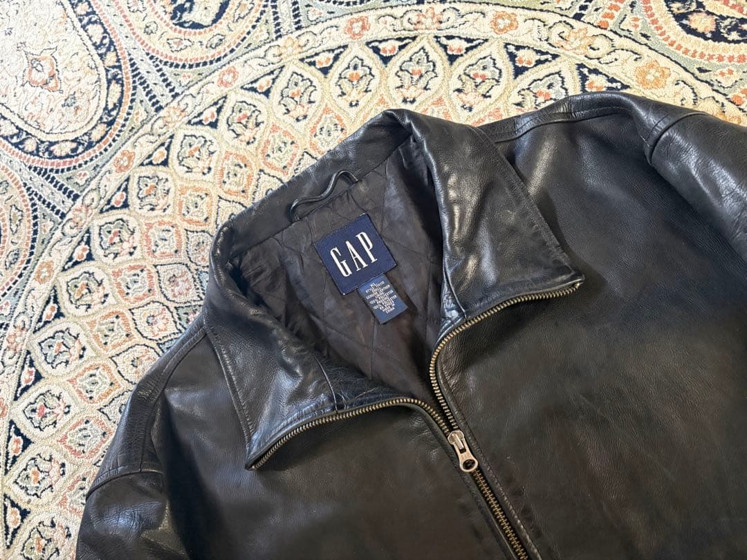 【希少】OLD GAP 黒 レザージャケット XL