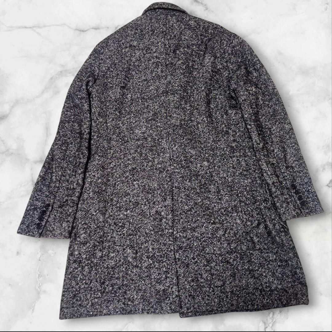 新品✨PALTO シルク アンゴラ混 ダブル チェスターコート ツイード 2XL