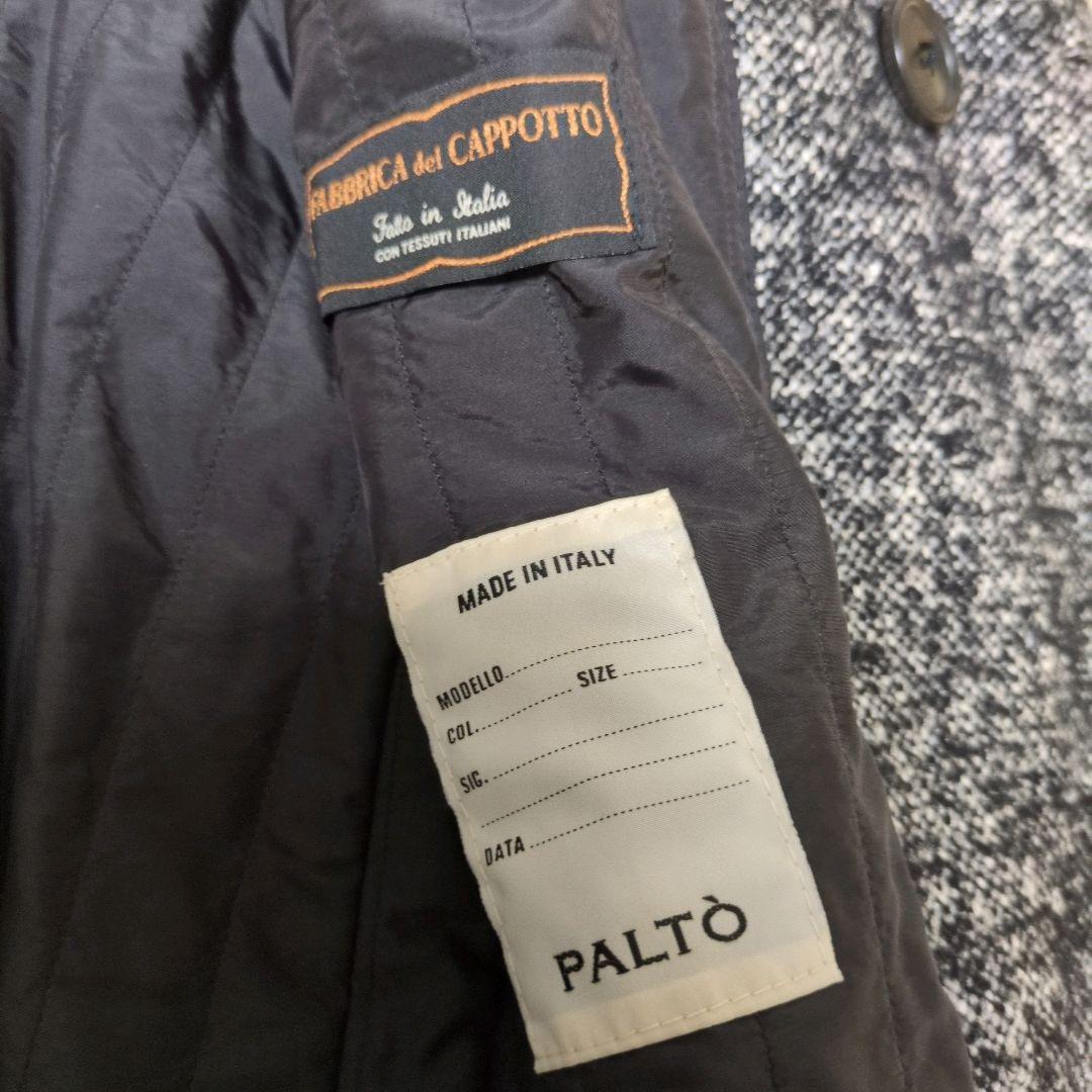 新品✨PALTO シルク アンゴラ混 ダブル チェスターコート ツイード 2XL